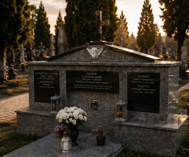 Родинний гробівець «Спадщина» з фронтоном