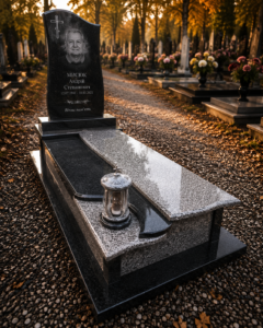 Одинарний гранітний пам’ятник «Світла Пам’ять»