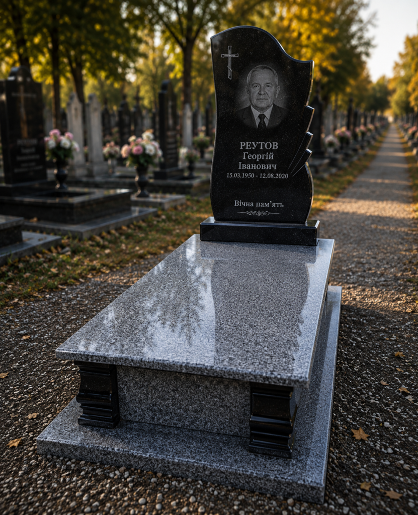 Одинарний гранітний пам’ятник «Відлуння Вічності»
