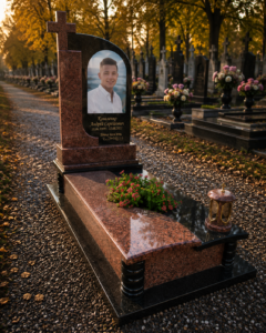 Одинарний гранітний пам’ятник «Хрест Незгасної Пам’яті»