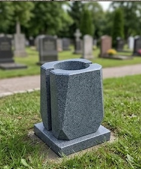 Ваза гранітна зелена